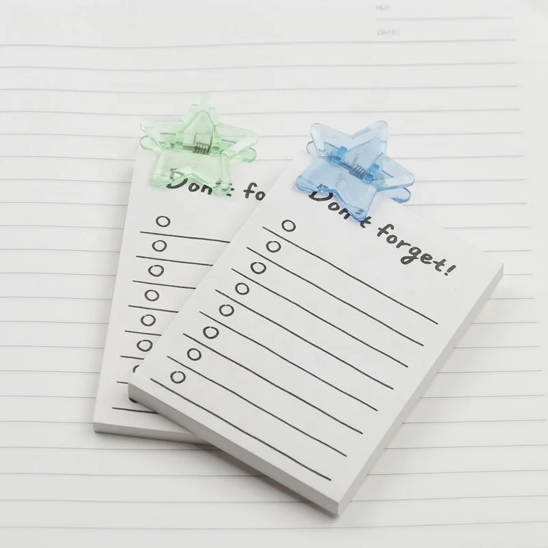 plastic star shape  binder clips for office school home