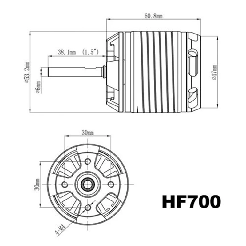 Gartt HF700 530KV 4500W Brushless Motor For Trex 700 RC Helicopter