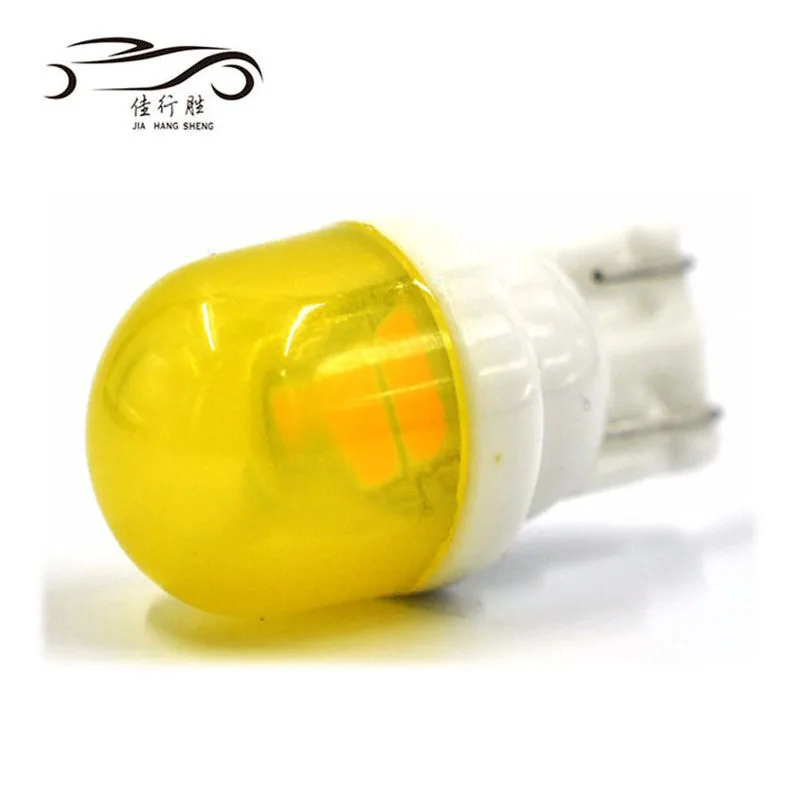 1W T10 W5W Ceramic 2 smd 5630 5730 2SMD LED Lens car Light 194 168 lights Bulb 6 colors dc 12V mini driving light
