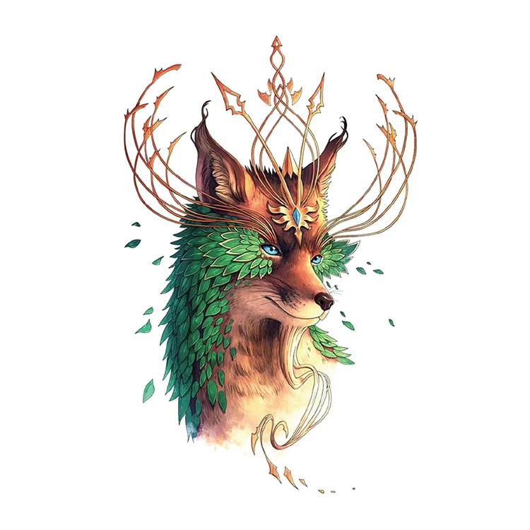 Модные художественные наклейки на руку для влюбленных классные Временные татуировки с рисунком волнистые в виде зверя