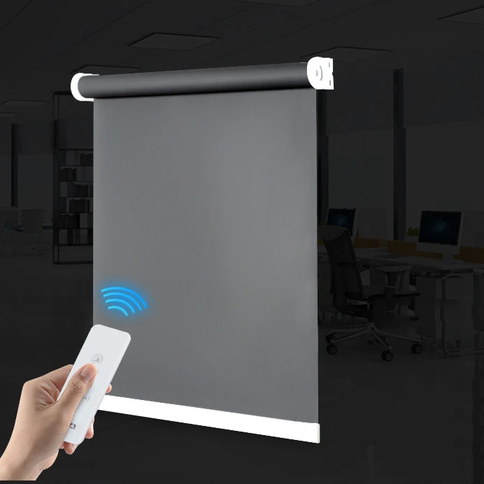 customized smart roller shades tuya zigbee remote control motorized roller blinds for window