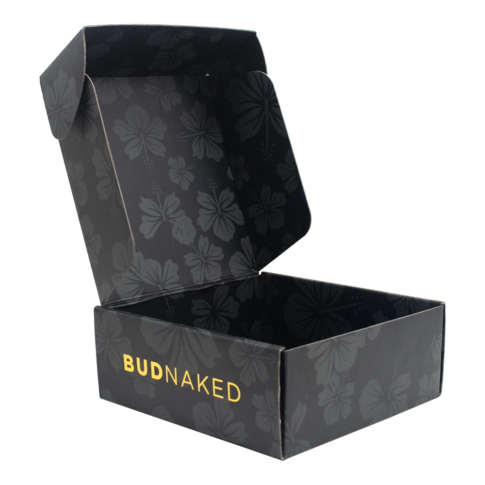 Custom Black Shipping Corrugated Cardboard Paper Box for Flute Musical Instrument and Reliable Supplier