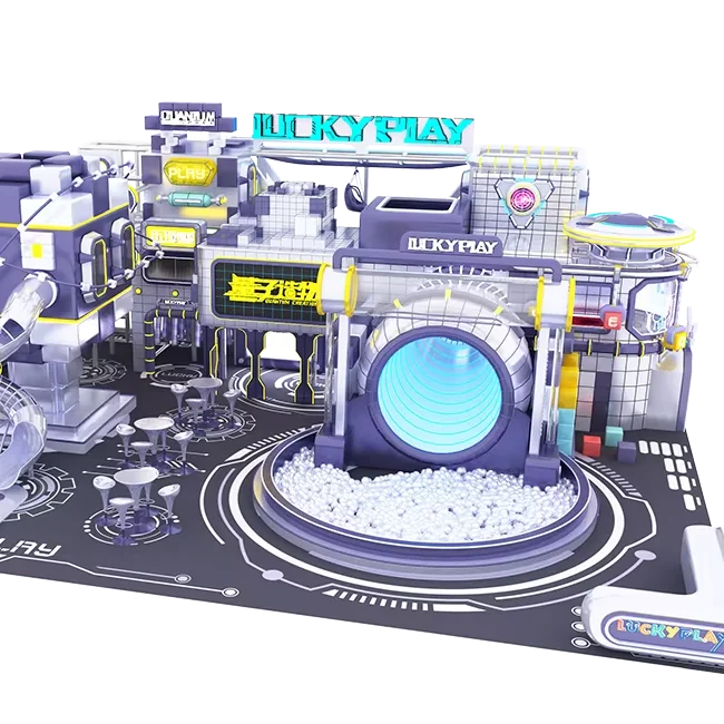 A Funny Play Zone with Big Ball Pit Slide and Wonderful Obstacle Games Commercial Indoor Playground