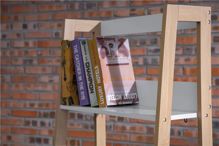 Hot Sells Free Standing Multifunctional Display BookShelf Wood Bookcase With Drawers Desk For Home