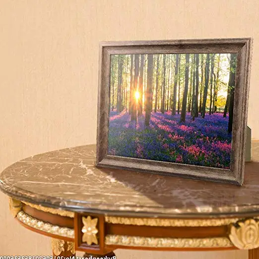  Custom 11x14 Brown Wall Hanging and Tabletop Suitable Rustic Distressed Photo Frame for Office Home