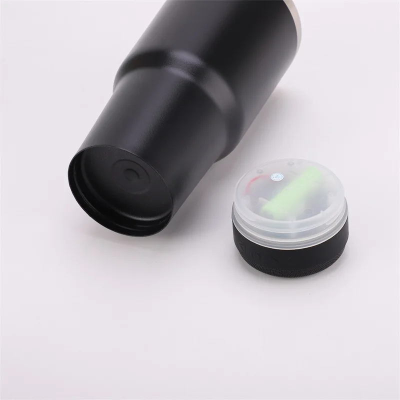 Bluetooth Speaker Cup, 30oz Blue tooth Music Cup  Sublimation Music Insulated Bottle Insulated Mug Vacuum Water Bottle