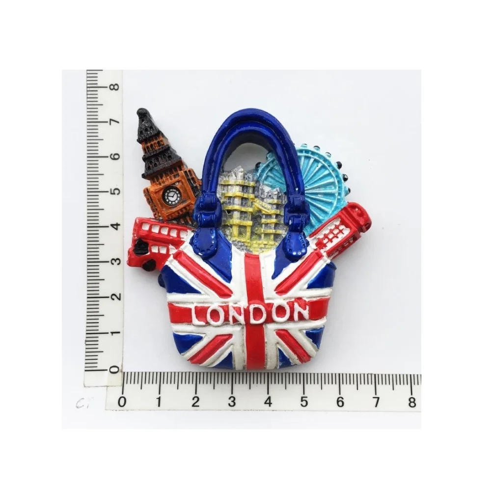 Wholesale Custom  UK refrigerator magnets, 3D resin, handcrafted crafts travel souvenirs  collection letters  refrigerator stick
