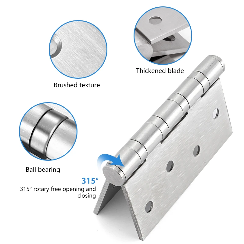 201-4x3x3-4bb Popular 4 inch Stainless steel ball bearing butt fire rated CE metal and wooden door hinges