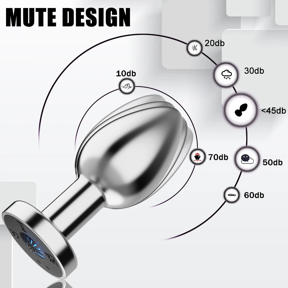 Wireless Remote Control Anal Plug Small Vibrating Butt Plug Metal Anal Vibrator Prostate Massager Anal Sex Toy For Men Women