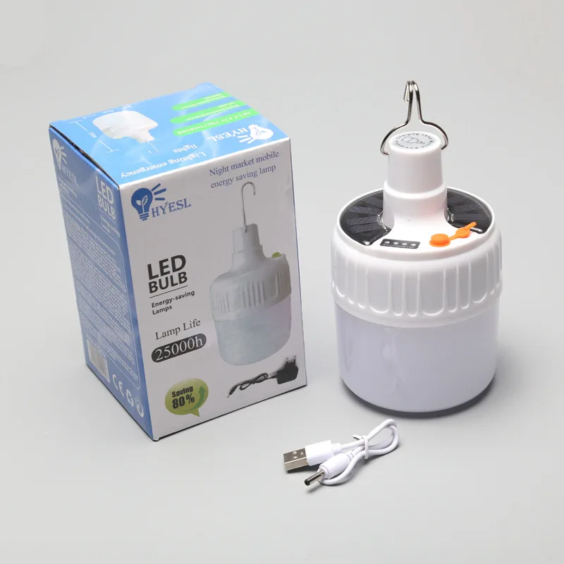 Solar rechargeable bulb energy-saving bulb light stand light household power outage emergency light
