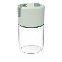 Household food-grade quantitative salt shaker kitchen press-type glass bottle controllable salt 5g cans seasoning tank