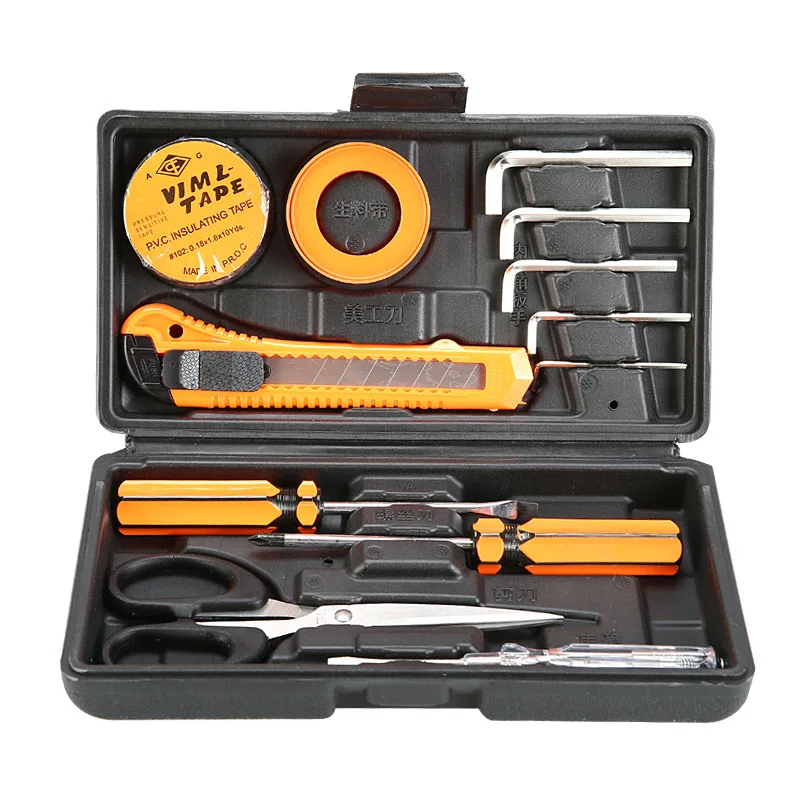 Multifunctional Hand-Operated Plastic Car Repair Tool Kit for Self-Driving Tour Rescue Emergency Repair Car Repair Tool Box