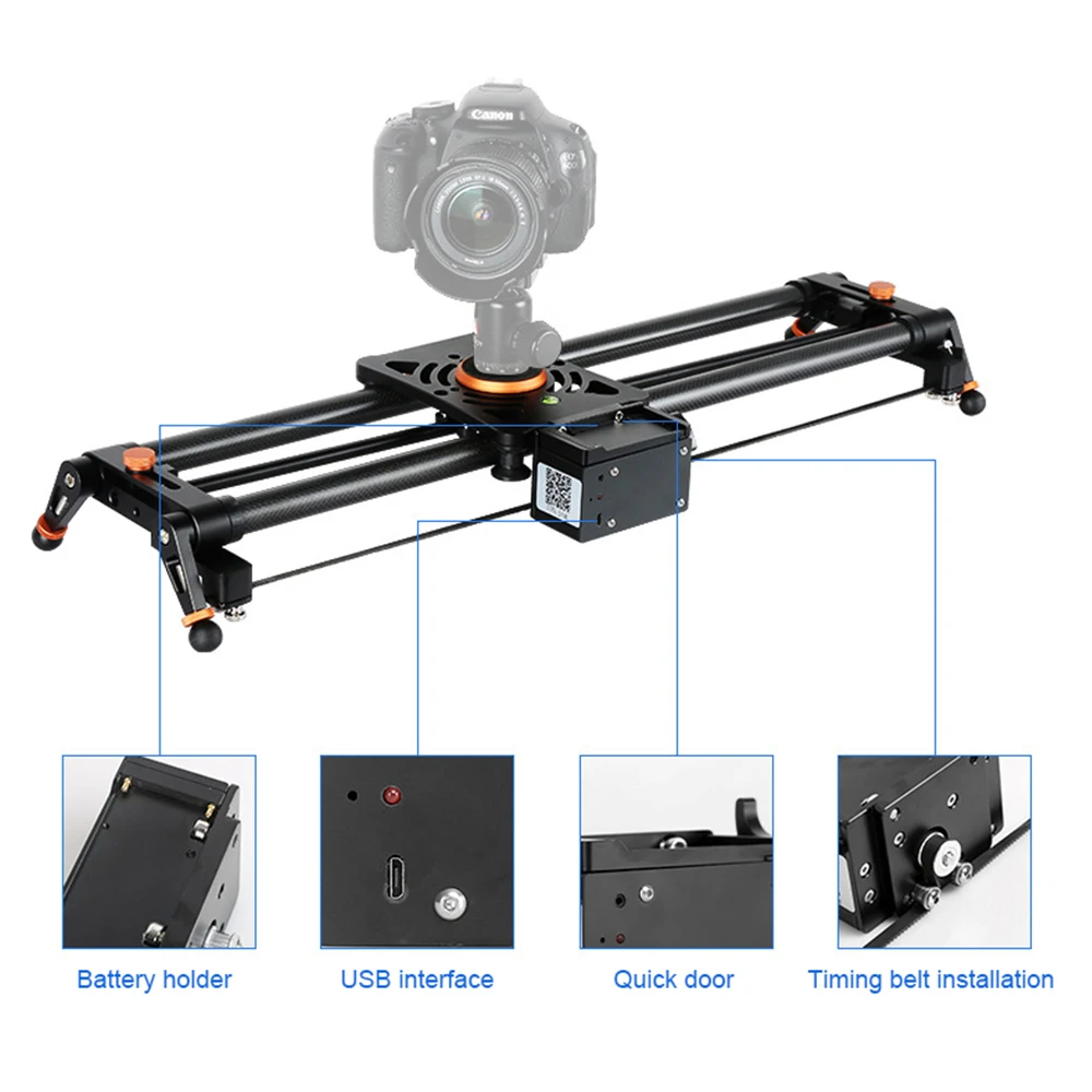 Automatic Round Trip Camera Slider For Shooting Dual Power Supply Dslr Camera Slider Electric Control Video Camera Slider