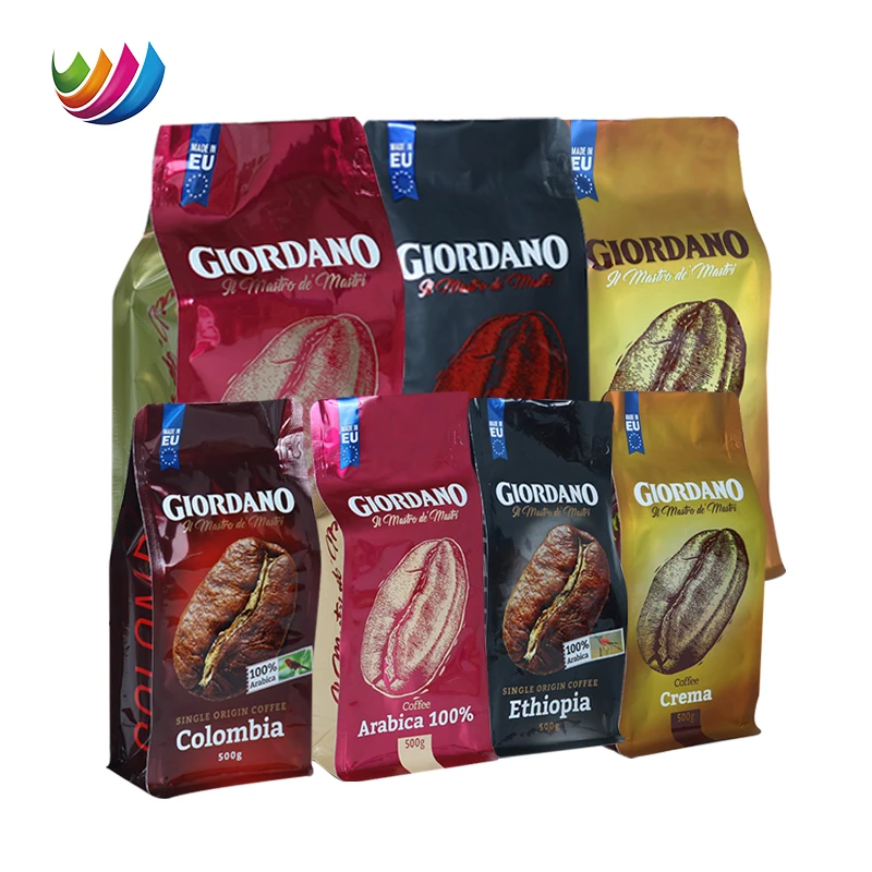 Кофейная сумка 340 г 500 1 кг с индивидуальным принтом плоская подставка для кофе кофейные мешки упаковочные пакеты клапаном и молнией