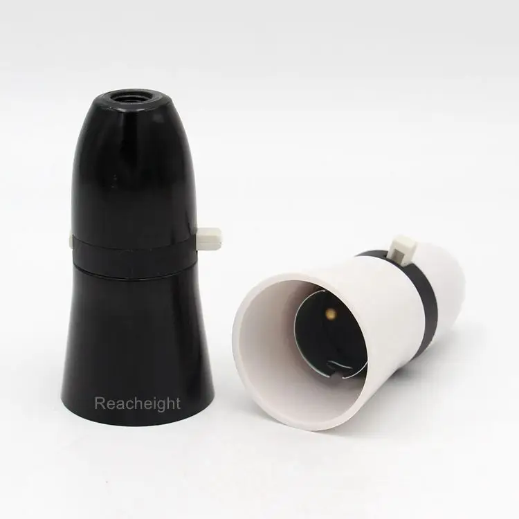 Black White Switched B22/Bc T1 House Hold Lamp Holder