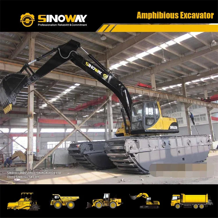 Professional factory new swamp buggy amphibious excavator with big float operating weight 30000kg bucket capacity 1 cbm
