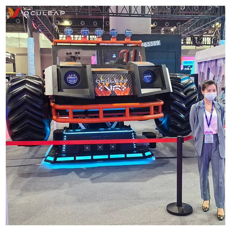 6-Person VR Racing Shooting Simulator ar/vr entertainment 9D Off Road Vehicle Gaming Virtual Reality Dynamic VR Game Machine