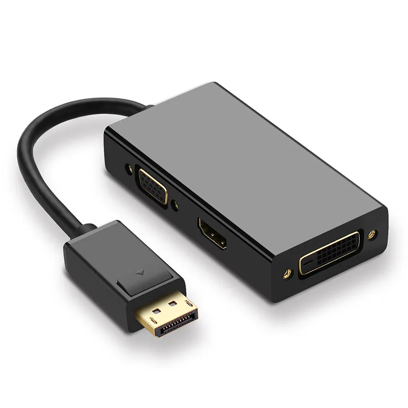 DisplayPort к HDTV DVI VGA преобразователь 4 в 1 аудио USB кабель Многофункциональный адаптер для ноутбука настольного компьютера и монитора мультимедиа