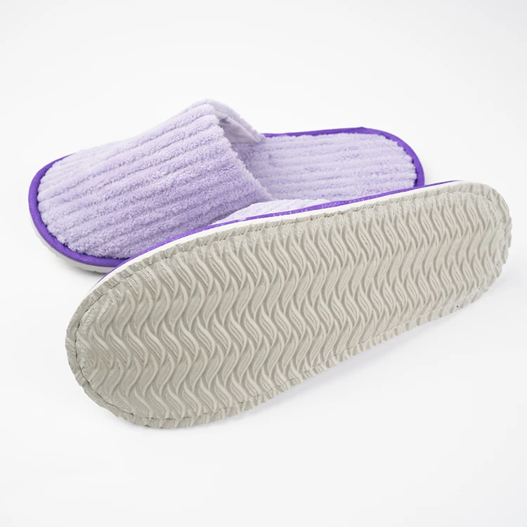 Comfortable disposable cotton terry bedroom slippers hotel for women comfort cheap hotel slipper