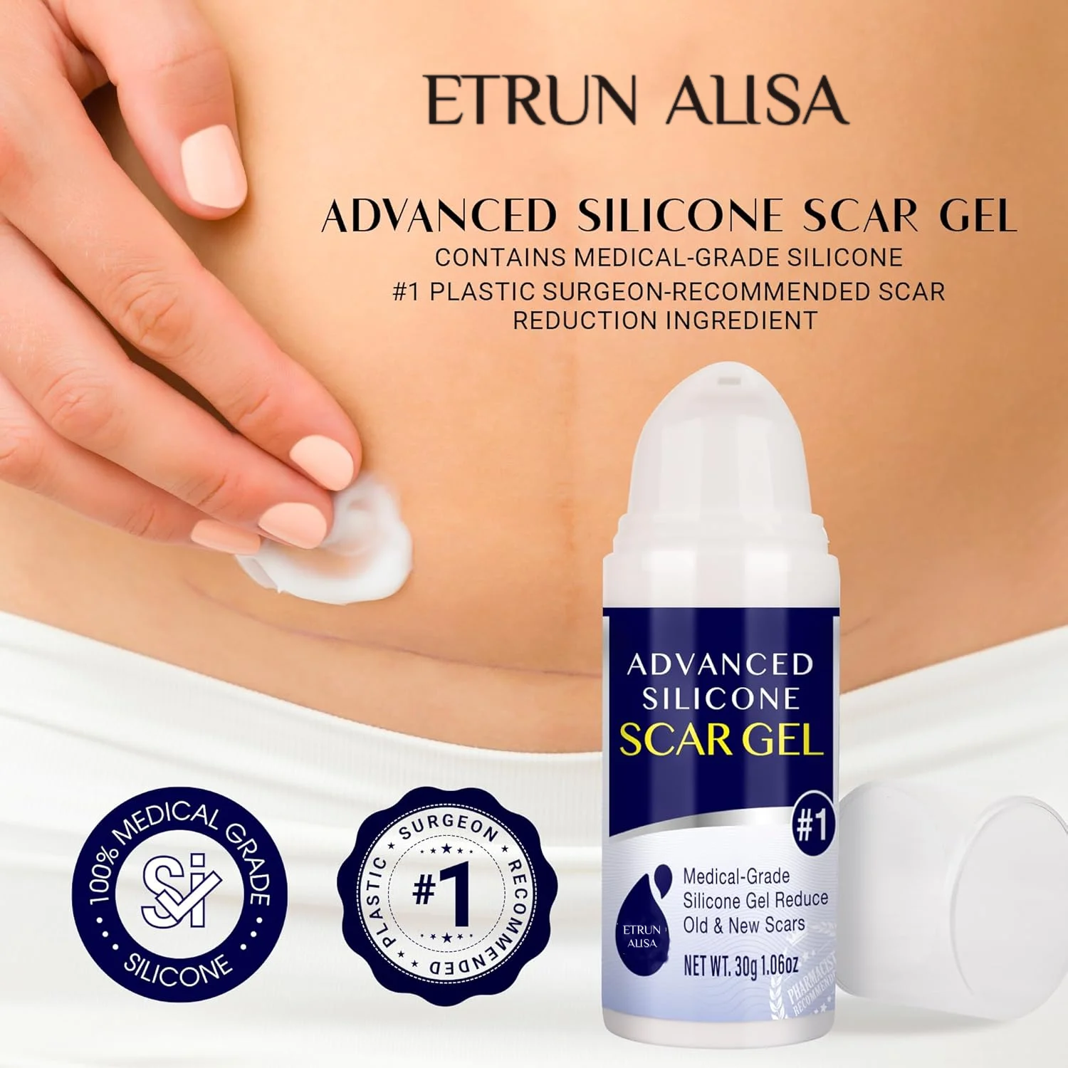 Private Label Silicone Scars Gel Medical Grade Treatment Acne Injury Burns Stretch Mark Reduction Silicone Cream