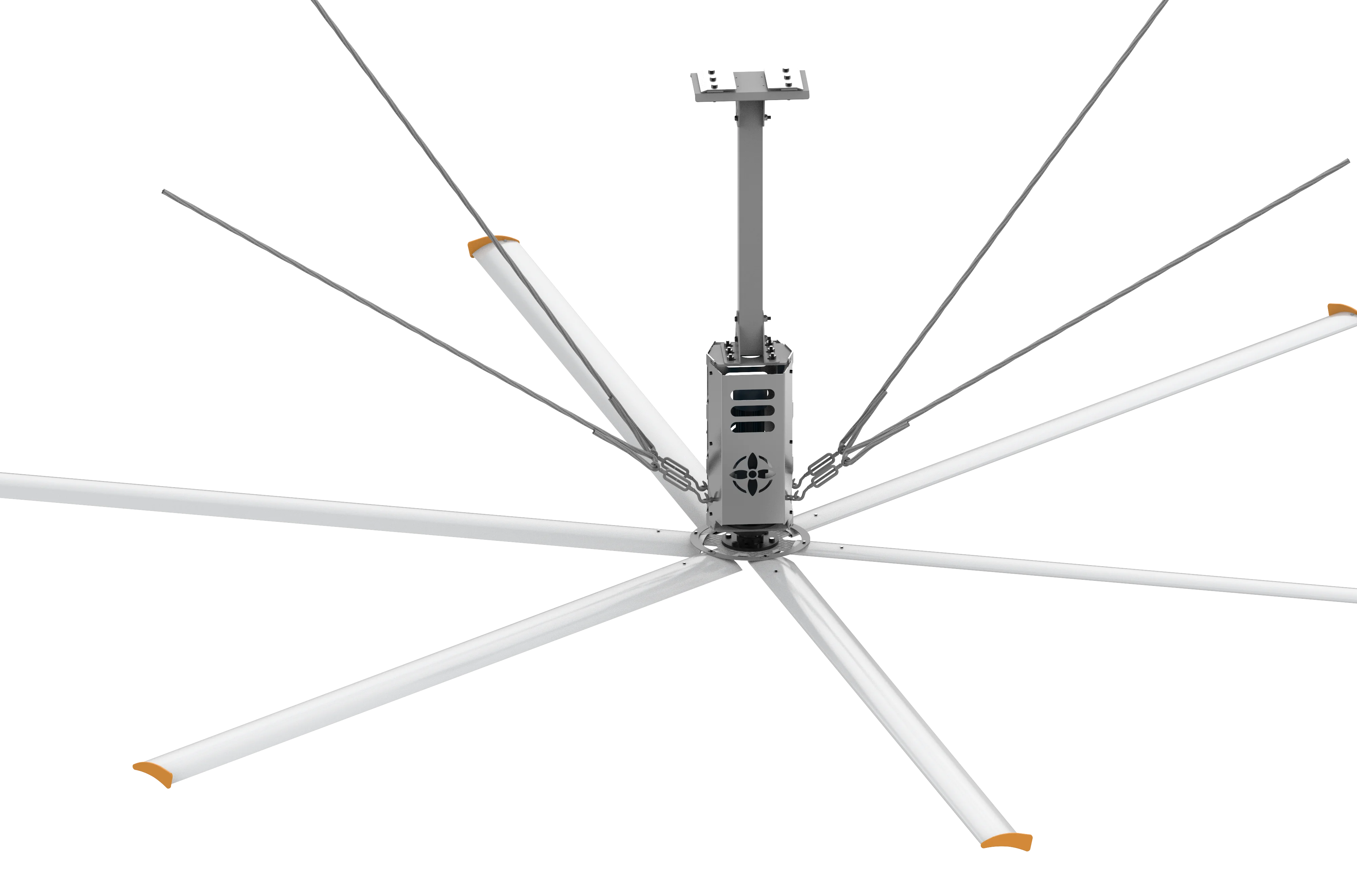 Большой промышленный гигантский потолочный вентилятор HVLS для промышленного использования, 20 футов, 6,1 м