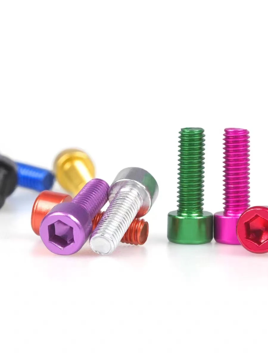 Aluminum Allen bolt M3 M4 M5 M6 Colorful Aluminum Alloy Hex Socket  Screw Bolts