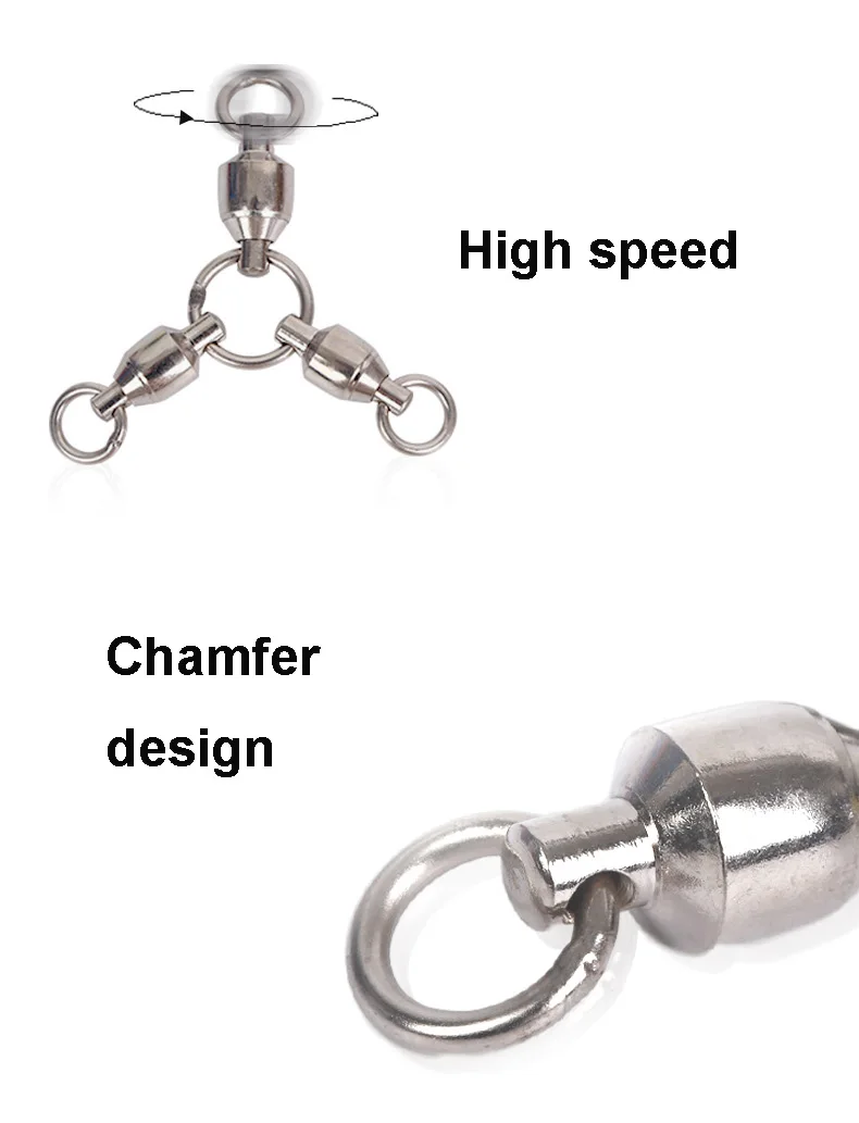 3 ways  stainless steel fish bearing swivel fishing gear fishing accessories  saltwater for sale