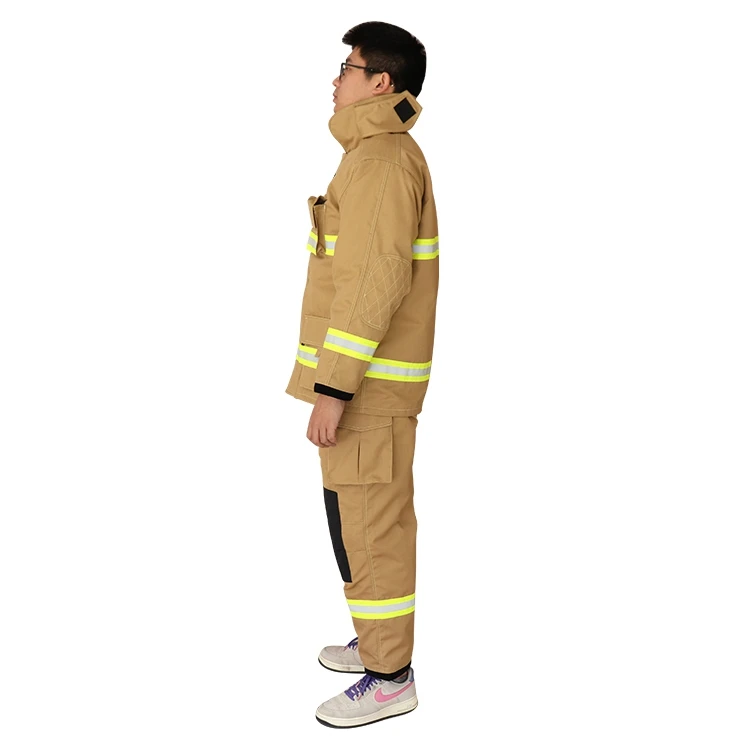 
Detachable Navy Blue Orange Yellow Resistant Safety Proof Fire Fighter Suit 