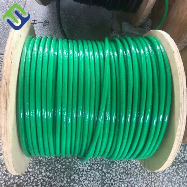 High voltage 16mm aramid rope cable with polyurethane pu sheath