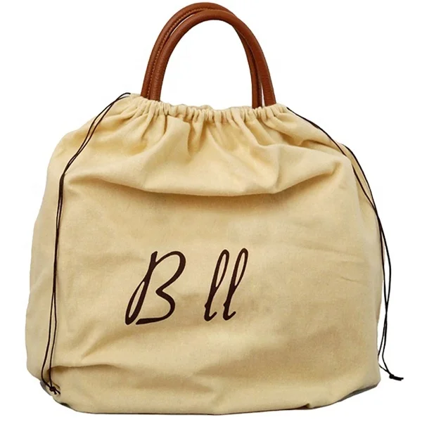 
Custom Yellow Flannel Dust Bag For Handbag 