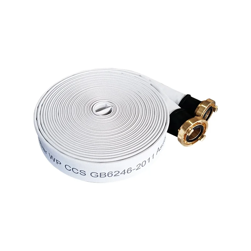 ZYfire 2 1/2  inch white layflat FM approval UL listed fire EPDM hose for industrial fire fighting