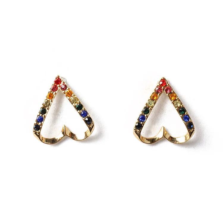 V&R Jewelry Juveloj Double Row Necklace Hear Pave Oval 18k Gold Plated Snake Chain Long Necklaces