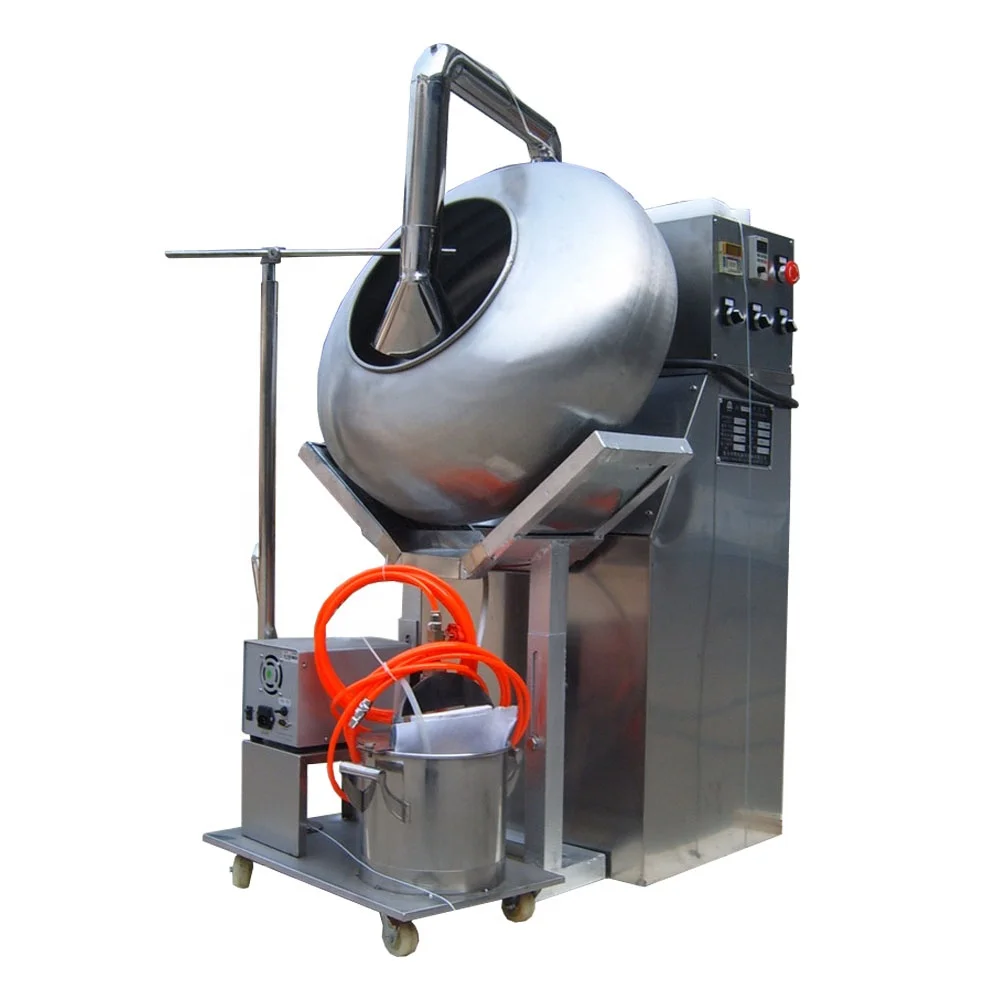 Good price Sugar coating machine / nus peanut candy chocolate coat machine with liquid spray system