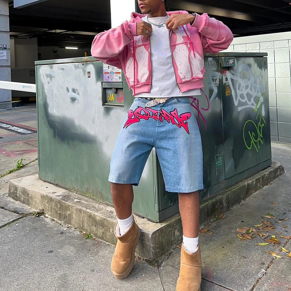 Cut and Sew Garment Custom DTG Printing Stone Washed French Terry Cotton Zip Up Distressed Hoodies for Men