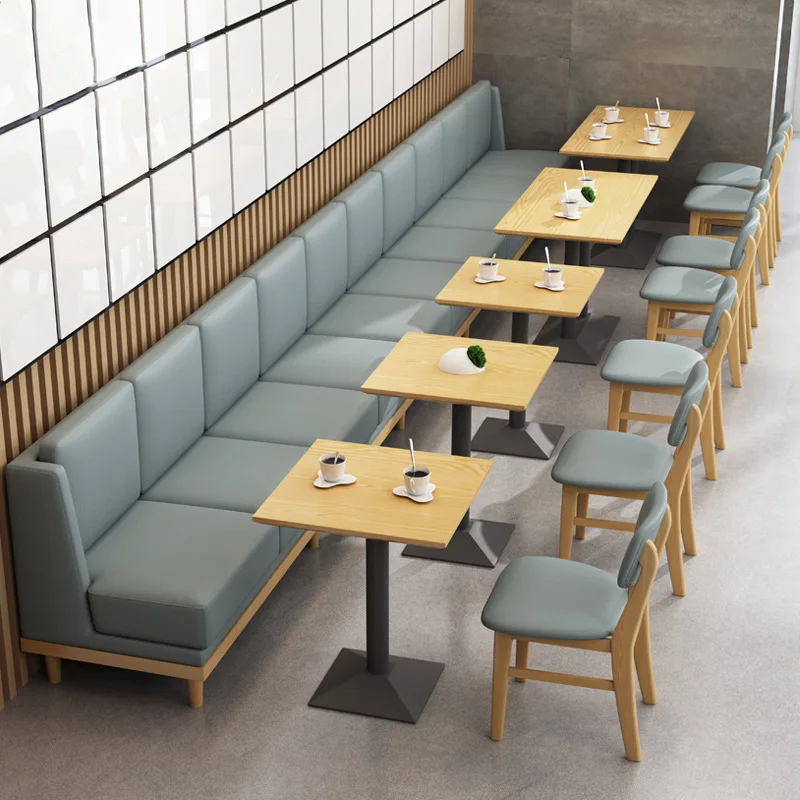Commercial Fast-Food Chaise Restaurant Fine Dining Table Et Sets Tables and Chairs Booth Seating
