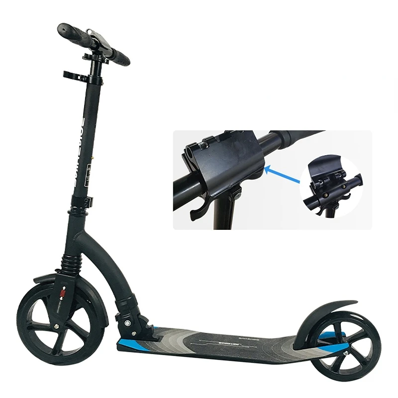 Wholesale Popular Patent Rubber Grip 200mm Kick Scooters for Adults Big Wheels (1600504288659)