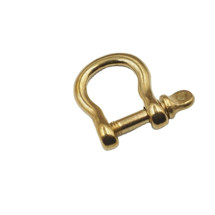 Solid Brass Bow Shackle D-Ring Shackle Brass Screw Pin Anchor Shackle