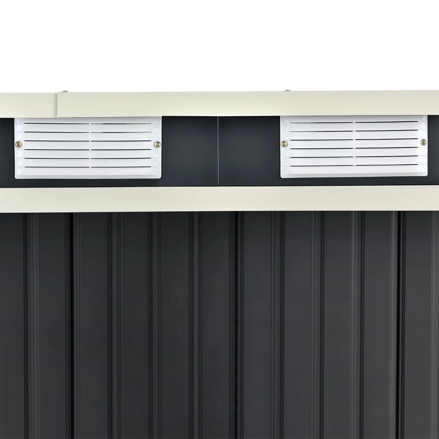 Hot sale Shed Garden Tool Waterproof Outdoor Storage Box Grey Style  Metal Shed Galvanized Steel New Customized Size outdoorshed