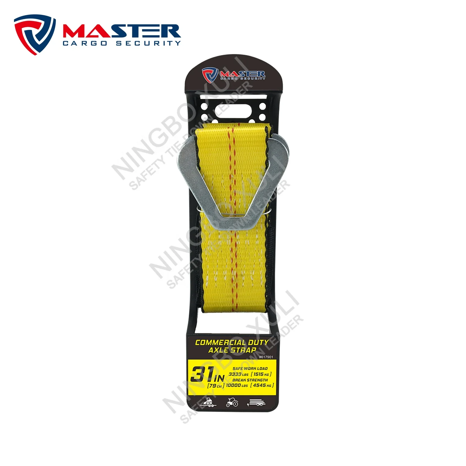 tow truck off road yellow Axle Straps with D-Ring and protective sleeve