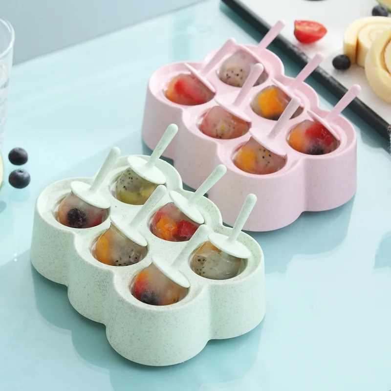 Silicone Ice Cube Tray Home Cold Round Ice Cube Tray with Lid Summer Custom Logo Silicone Mold Ice Cream Tools 1pc/opp Bag