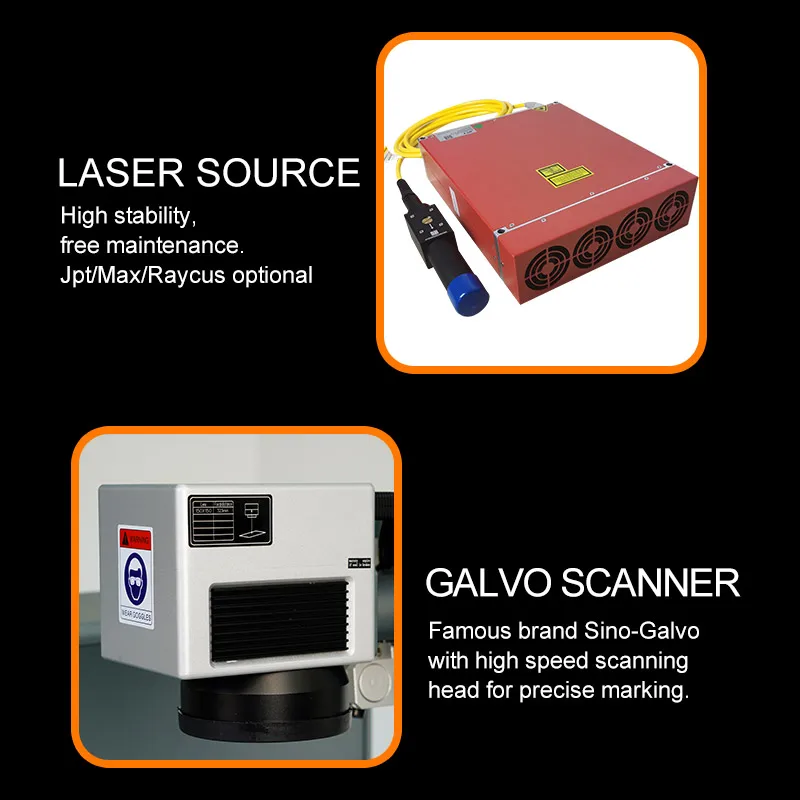 portable max raycus jpt 20w 30w 50w 60w 100 w metal steel ring jewelry split type price fiber laser marking machine autofocus
