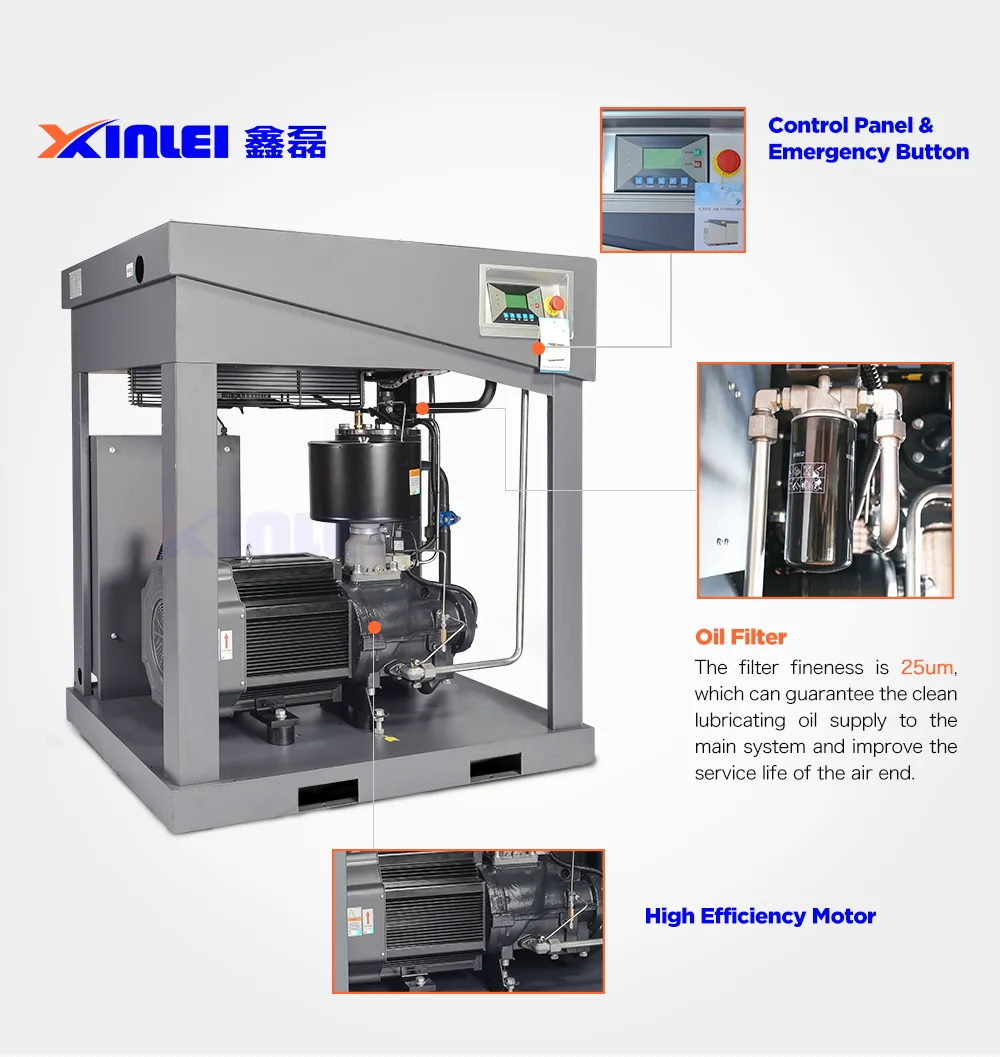 XLAM60A-S1 60P 45KW screw air compressor made in China