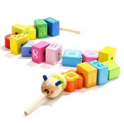 Topbright Number Building Blocks for Toddlers Beads Wooden beaded game Educational Wooden Toys Kids