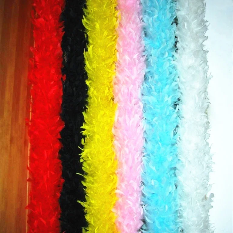 6.6ft 80 Grams Muticolor Crafts Turkey Chandelle Feather Boas for Adults Party Decoration and Costume Dress Up
