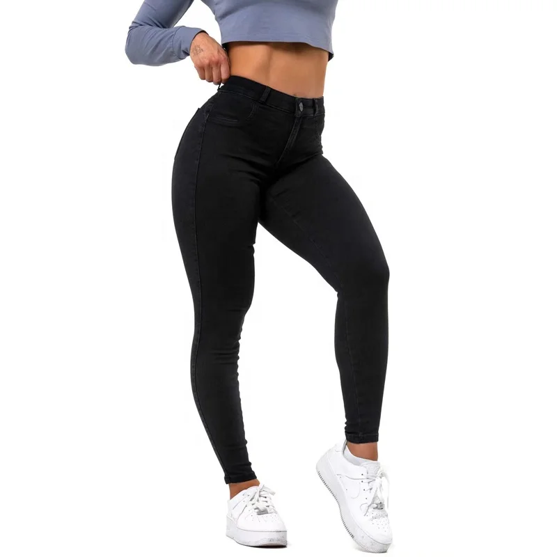 Ladies plus size Wholesale high waist boyfriend sexy custom logo flare skinny denim mom jeans pant street wear for women