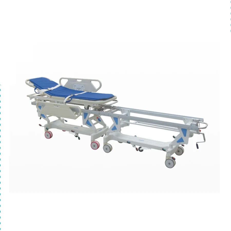 EM-ST001  Aluminum Alloy Professional Hospital Patient Transfer Ambulance Stretcher Emergency Bed