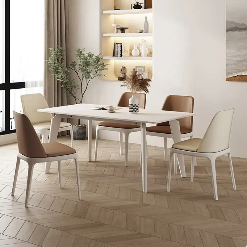 ATUNUS Factory straight nice price top quality elegant design minimalism cream color milano style dinning table coffee table