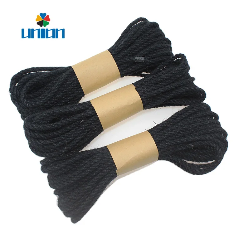 5-Union 6mm black colored jute rope for sale