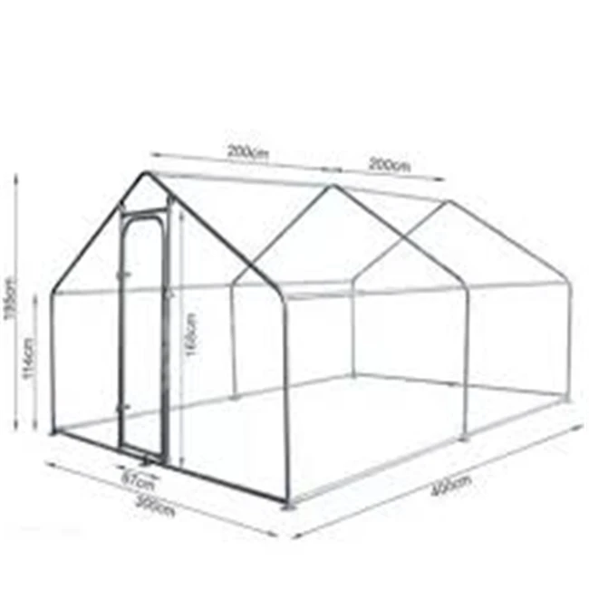 Galvanized Outdoor Metal Walk In Chicken Run