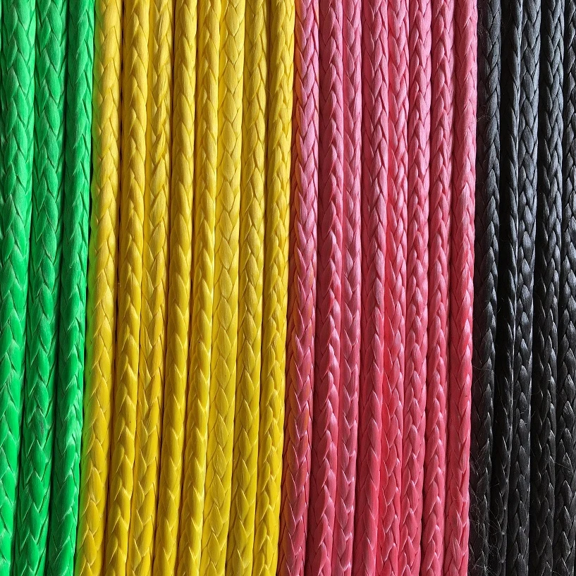 12mm UHMWPE coated rope synthetic UHMWPE ROPE for marine towing
